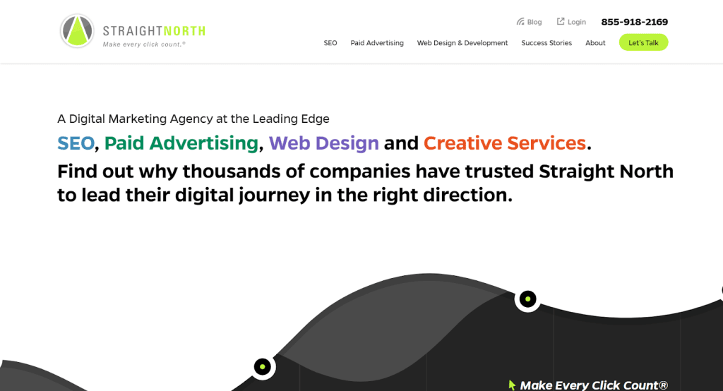 An International SEO company called Straight North, and their homepage