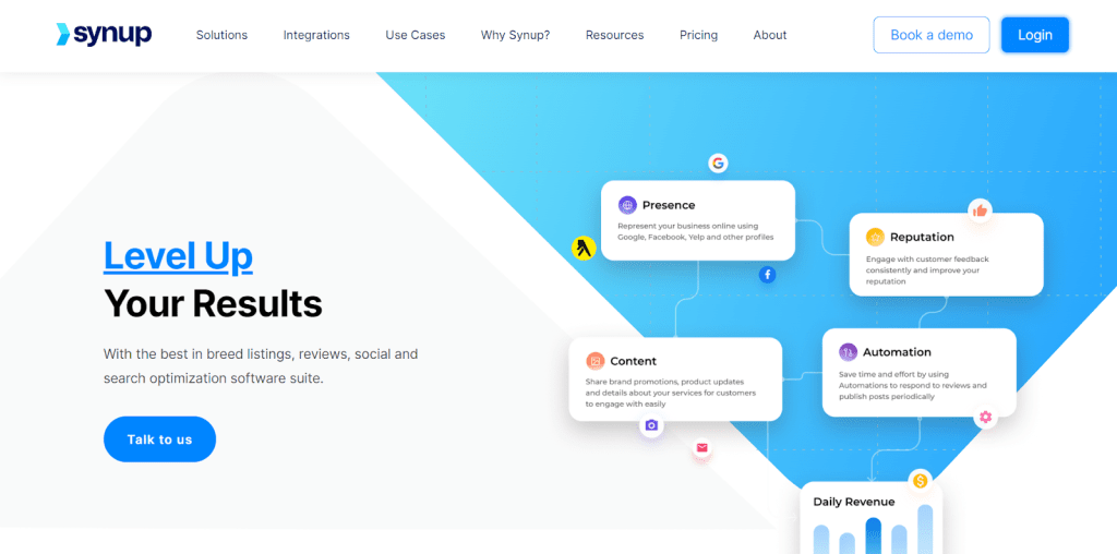 Synup, an affordable local SEO agency