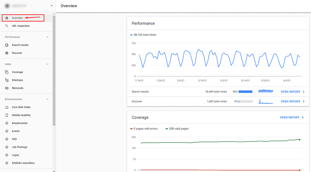 overview report GSC