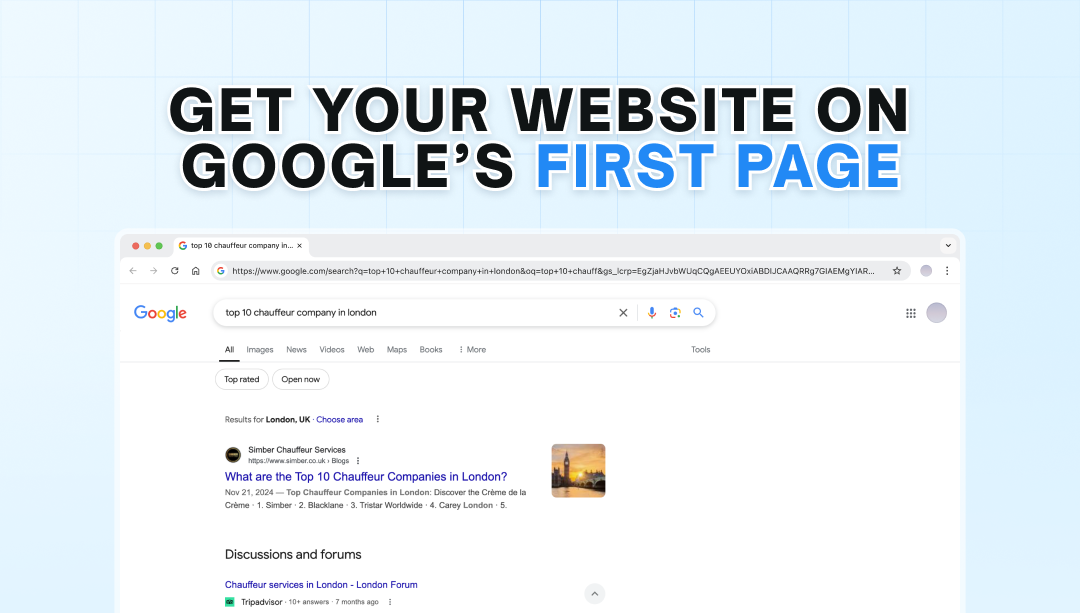 How to Get Website on Google's First Page | SmartClick