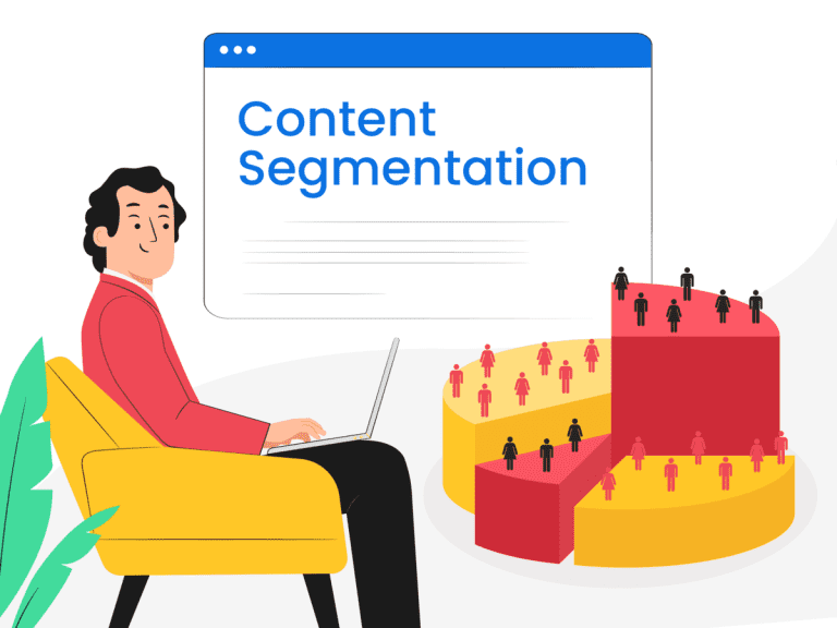 person working on content segmentation based on marketing funnel