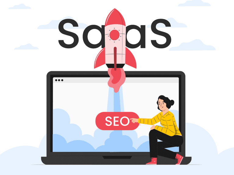 person working on SEO for a SaaS brand