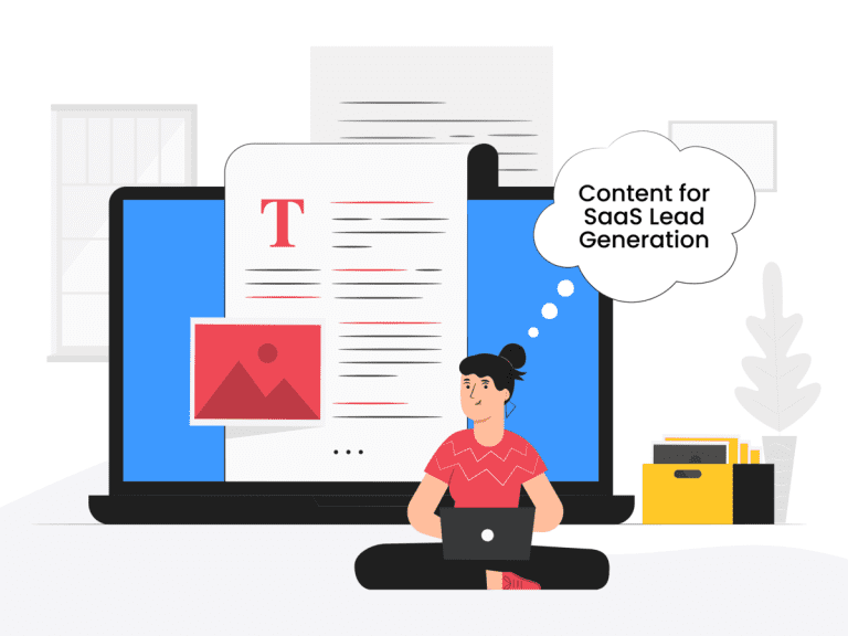 Person writing content for SaaS lead generation