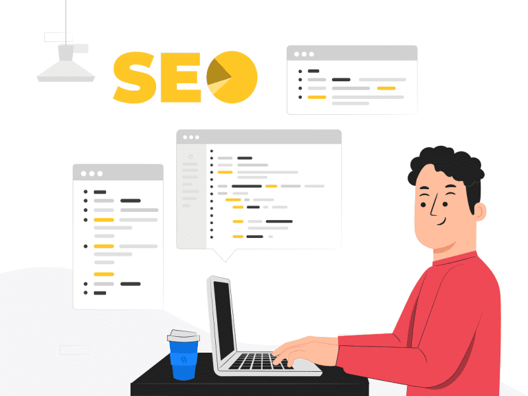 A person creating off-page SEO strategies for SaaS