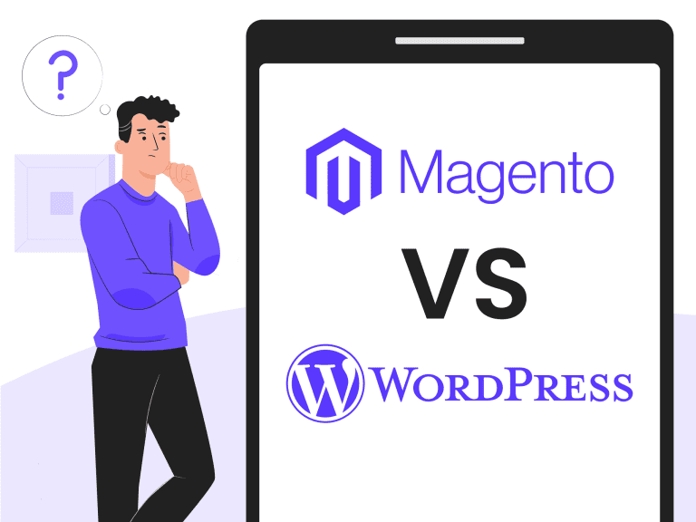 Magento vs WordPress illustration
