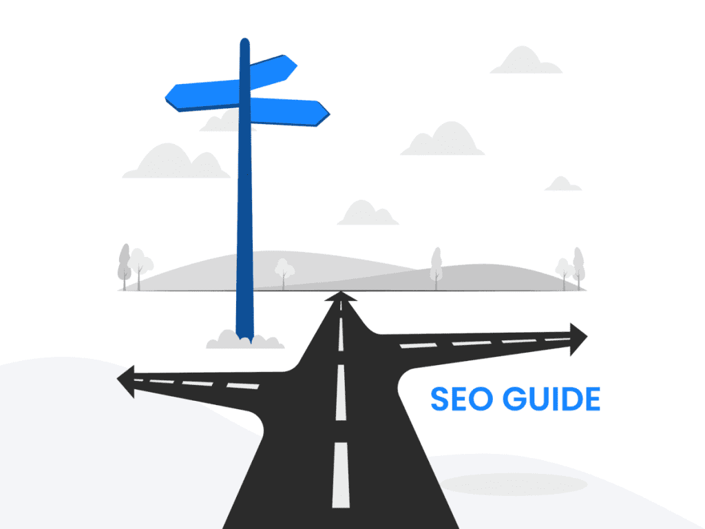 an illustration of a road symbolizing a SaaS SEO guide