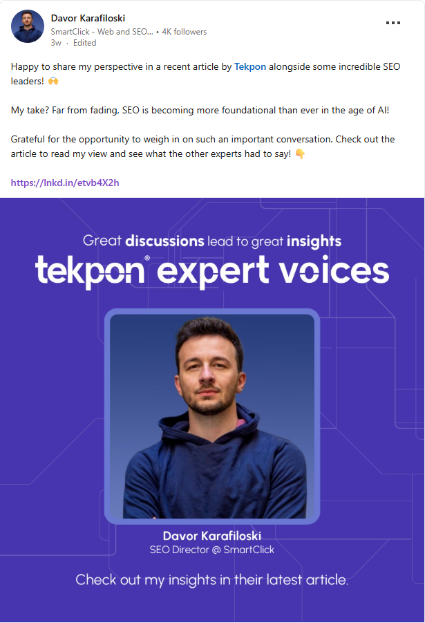 example for getting featured in SaaS SEO AI discussion