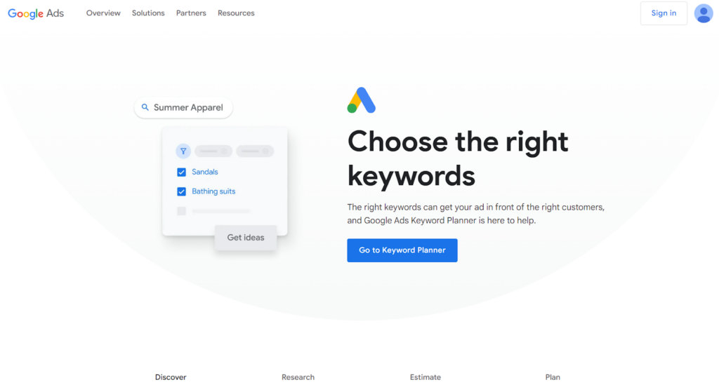 Google Ads Homepage