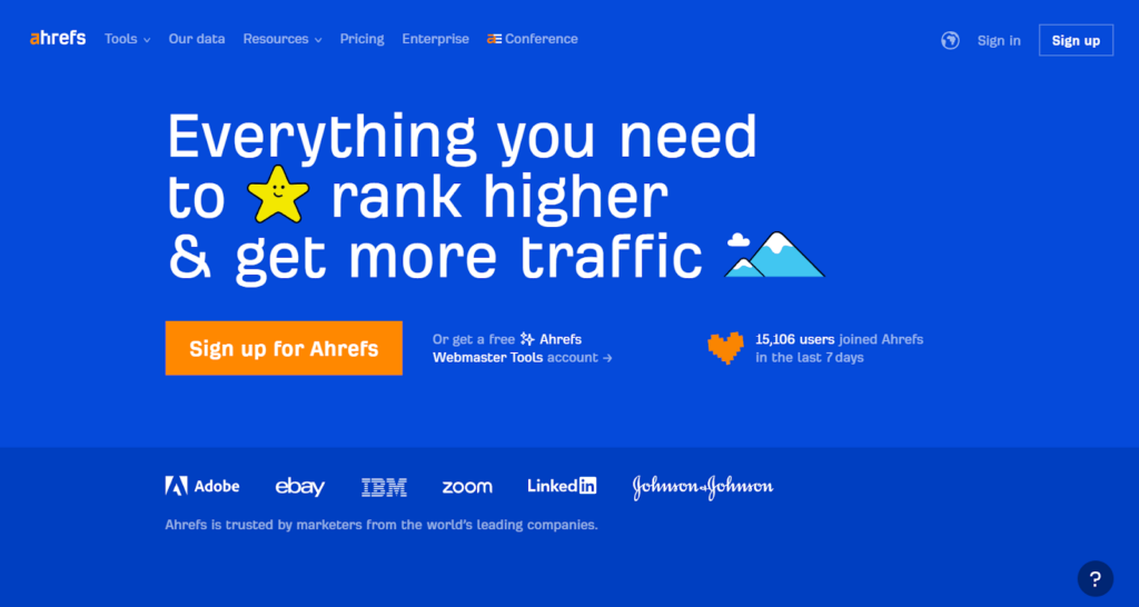 Ahrefs Homepage