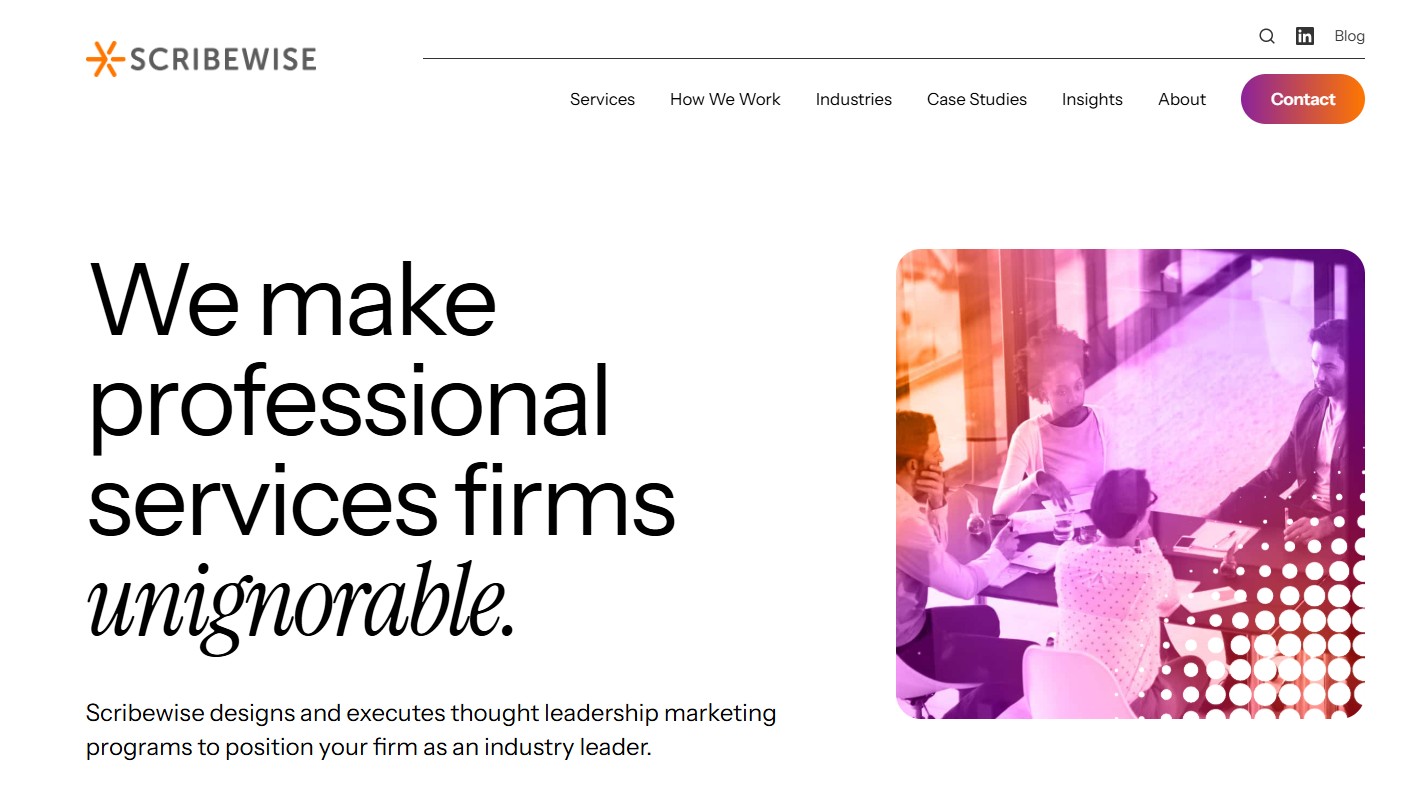 Scribewise homepage