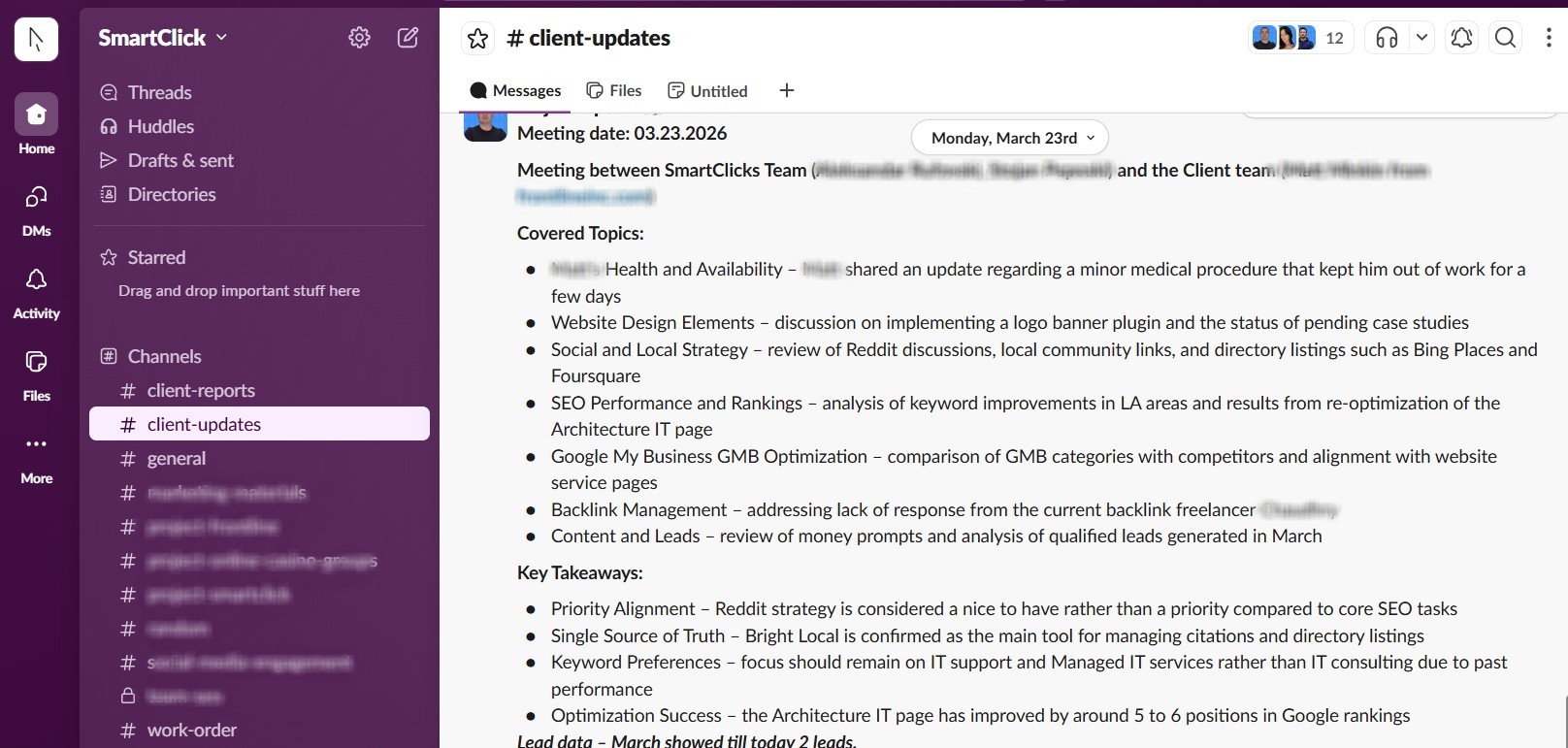 Phantom AI noteteaker intergation with Slack