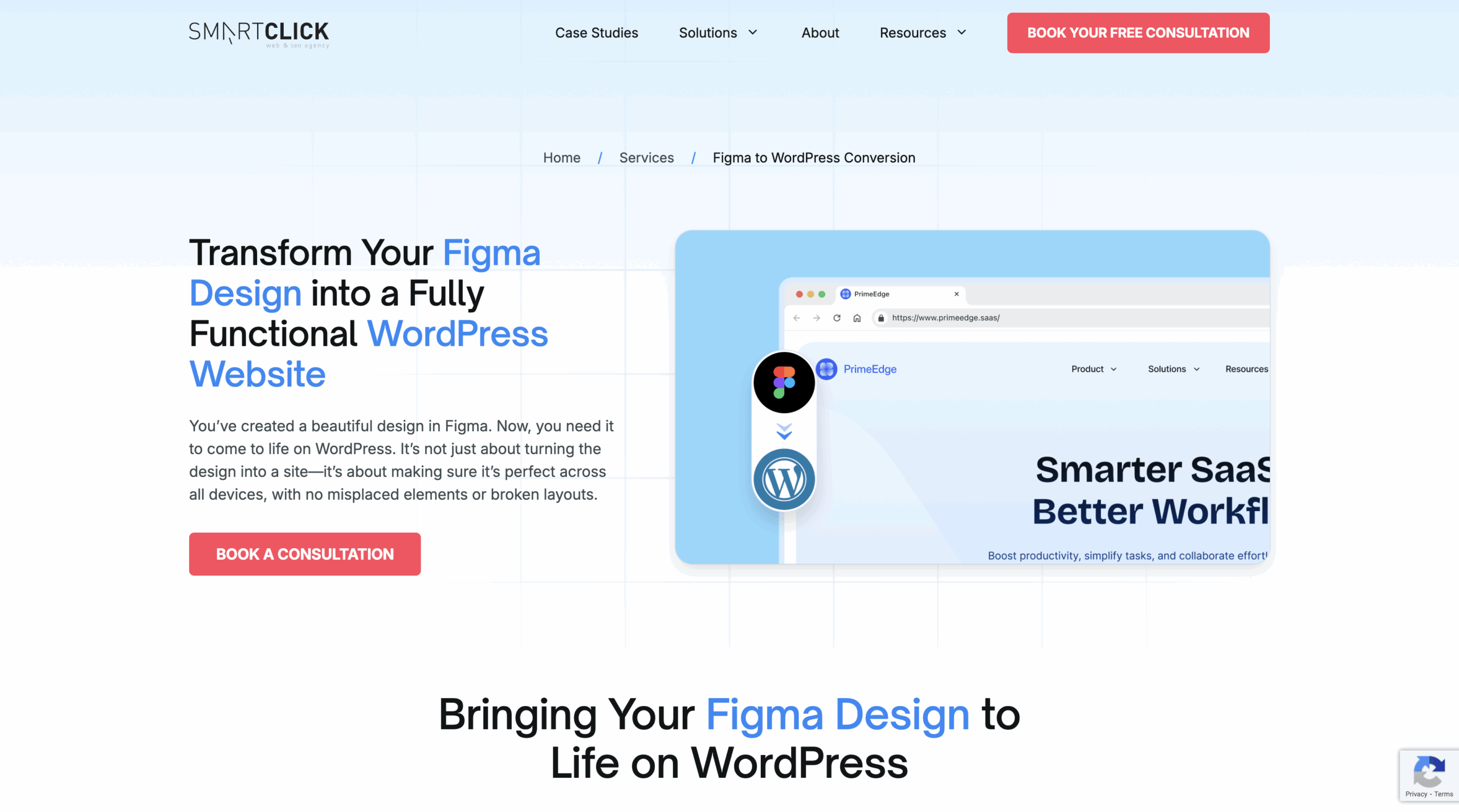 Figma to WordPress Conversion | SmartClick