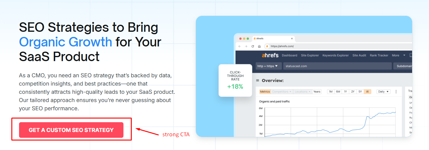 example from a strong CTA